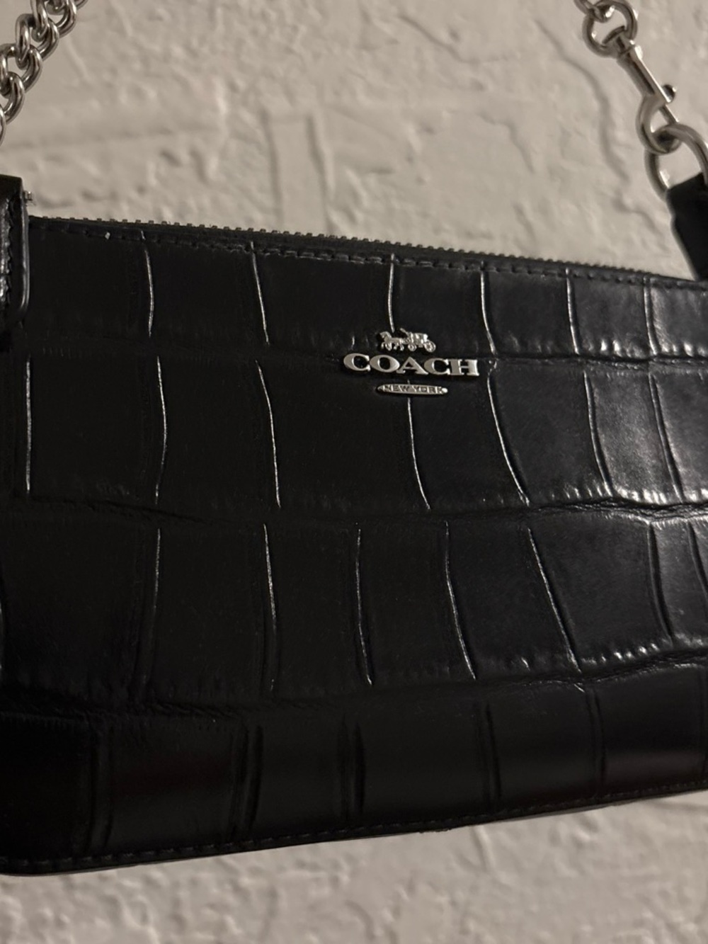 Nolita Coach Black Small Purse with Silver Hardware